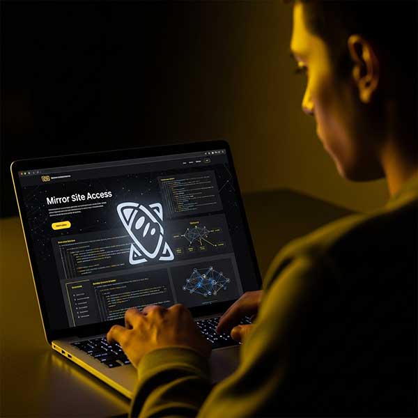 두 개의 화면이 동일한 Parimatch 웹사이트를 보여주는 미러 사이트 접속 이미지